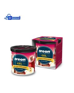 Car Air Freshener - Areon Apple & Cinnamon Gel Car Perfume Long Lasting Interior Fragrance