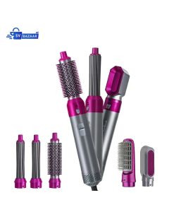 5 in 1 Hair Dryer Styler - Hot Air Electric Hair Dryer with Straightener, Curling & Styling Tool