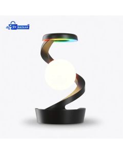 Rechargeable RGB Spiral Moon Lamp - Wireless Table Lamp Decorative Aesthetic Lamp with Phone Charging