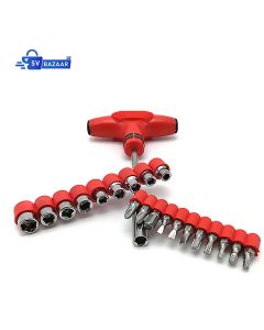24pcs T-Handle Screwdriver Set with Bits - Durable Multi Purpose Household & Professional Tool Kit