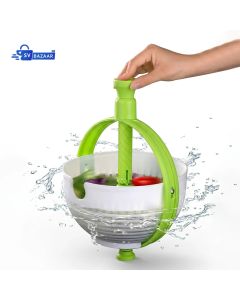 3-in-1 Salad Spinner Basket - Manual Vegetable Basket Spinner Dryer for Washing & Drying