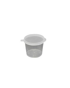 Sauce Cup With Attached Lid 1 Oz - Pack of 100